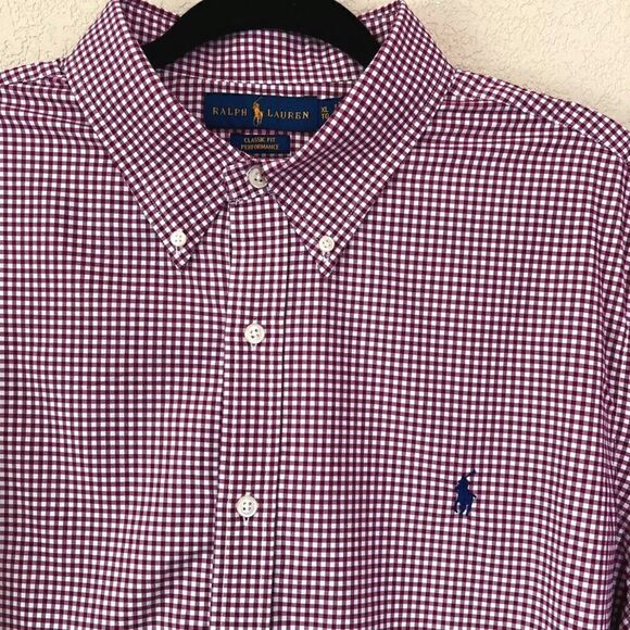 Ralph Lauren Untucked Fit Checkered Gingham Short Sleeve Button Down Size XL - Picture 2 of 5